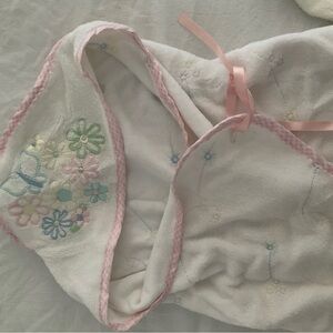 American Girl Bitty Baby Embroided Swaddling & Bath Mitt